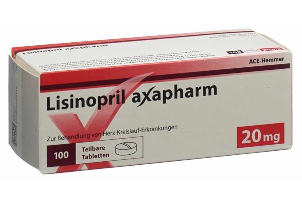 Lisinopril axapharm Tabl 20 mg 100 Stk