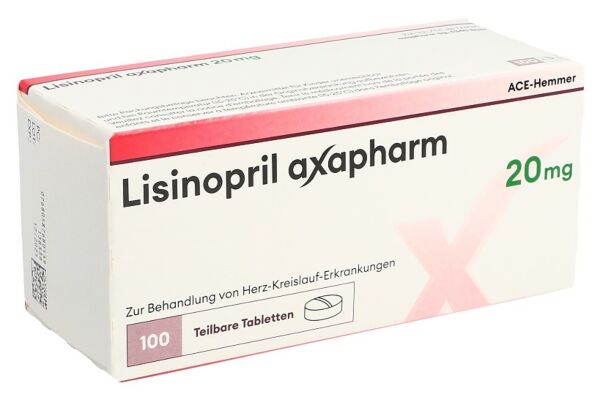 Lisinopril axapharm Tabl 20 mg 100 Stk