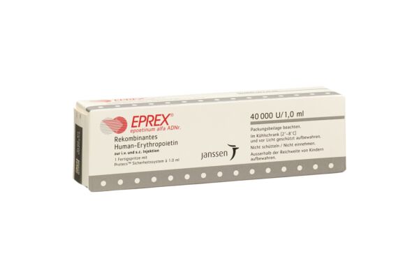 Eprex sol inj 40000 UI/ml avec système de sécurité (Protecs) ser pré 1 ml