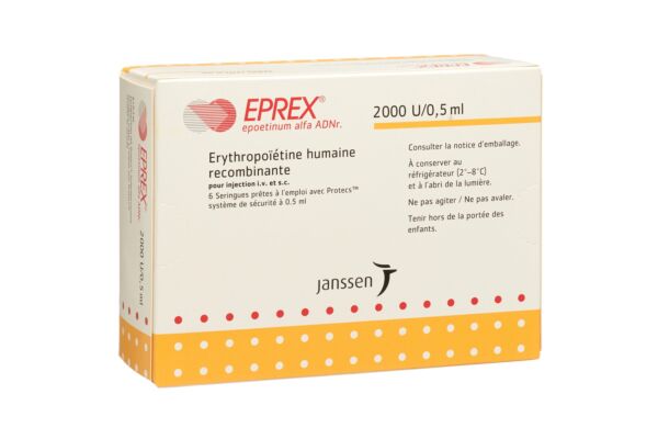 Eprex Inj Lös 2000 IE/0.5ml mit Sicherheitssystem (Protecs) 6 Fertspr 0.5 ml