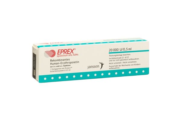 Eprex Inj Lös 20000 IE/0.5ml mit Sicherheitssystem (Protecs) Fertspr 0.5 ml