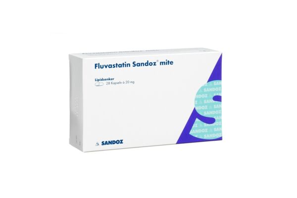 Fluvastatine Sandoz mite caps 20 mg 28 pce
