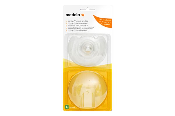 Medela Contact Brusthütchen L 24mm mit Box 1 Paar