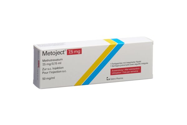 Metoject Inj Lös 7.5 mg/0.15ml Fertspr 0.15 ml