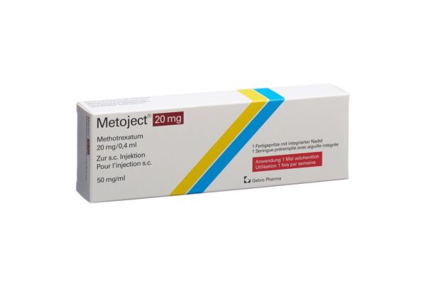 Metoject Inj Lös 20 mg/0.4ml Fertspr 0.4 ml