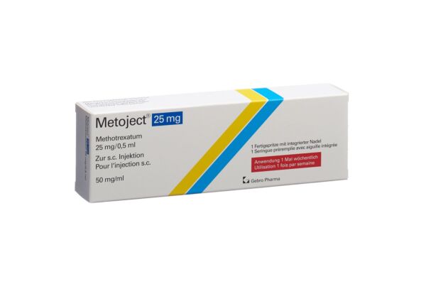 Metoject Inj Lös 25 mg/0.5ml Fertspr 0.5 ml