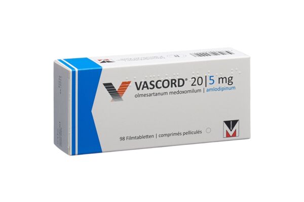Vascord cpr pell 20/5 mg 98 pce