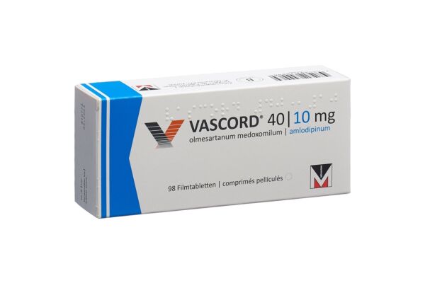 Vascord cpr pell 40/10 mg 98 pce