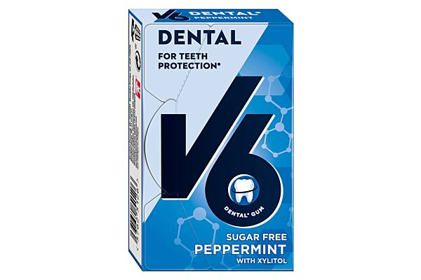 V6 Dental Care Kaugummi Peppermint Box