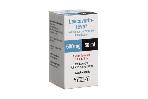 Leucovorin-Teva Inj Lös 500 mg/50ml Durchstf 50 ml