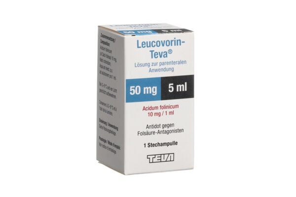 Leucovorin-Teva Inj Lös 50 mg/5ml Durchstf 5 ml
