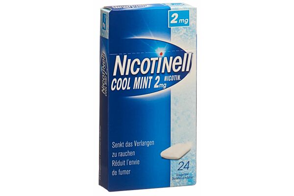 Nicotinell Gum 2 mg cool mint 24 Stk