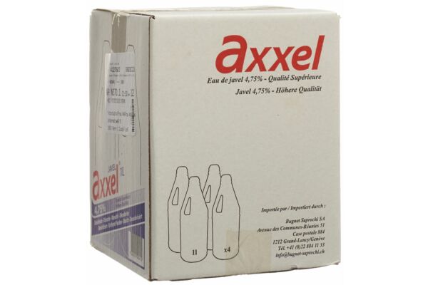 Axxel Javel liquide 4.75 % classic 4 fl 1 lt