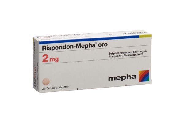Risperidon-Mepha oro Schmelztabl 2 mg 28 Stk
