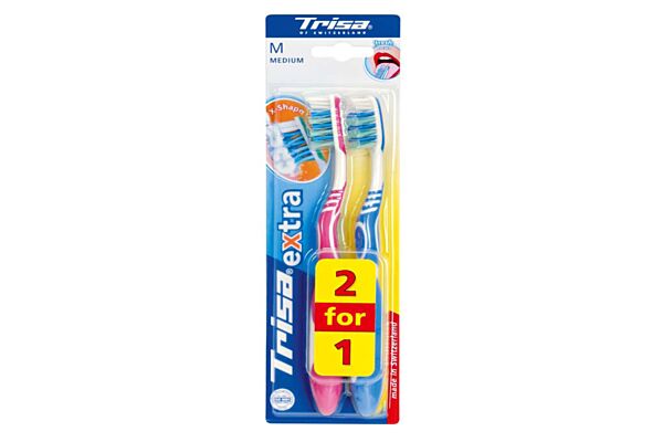Trisa brosse à dents Pro Clean x-shape Duo medium