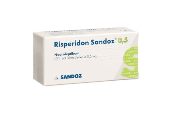 Rispéridone Sandoz cpr pell 0.5 mg 60 pce
