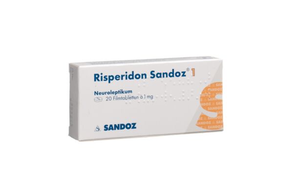 Rispéridone Sandoz cpr pell 1 mg 20 pce