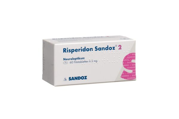 Rispéridone Sandoz cpr pell 2 mg 60 pce