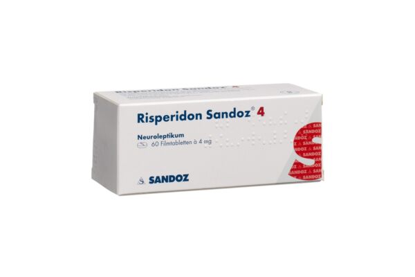 Rispéridone Sandoz cpr pell 4 mg 60 pce