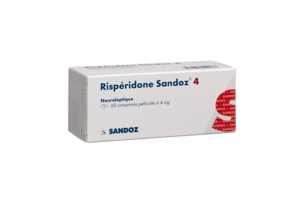 Rispéridone Sandoz cpr pell 4 mg 60 pce