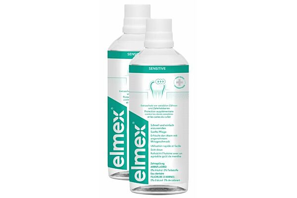 elmex SENSITIVE eau dentaire duo 2 x 400 ml