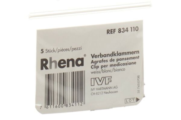Rhena agrafes pansement blanches 5 pce
