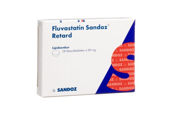 Fluvastatine Sandoz cpr pell ret 80 mg 28 pce