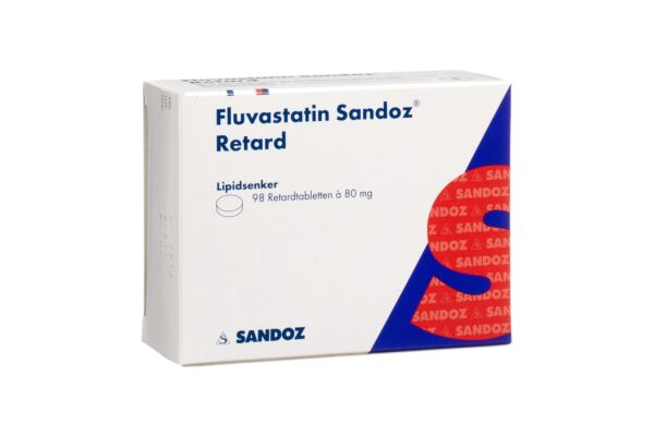 Fluvastatine Sandoz cpr pell ret 80 mg 98 pce
