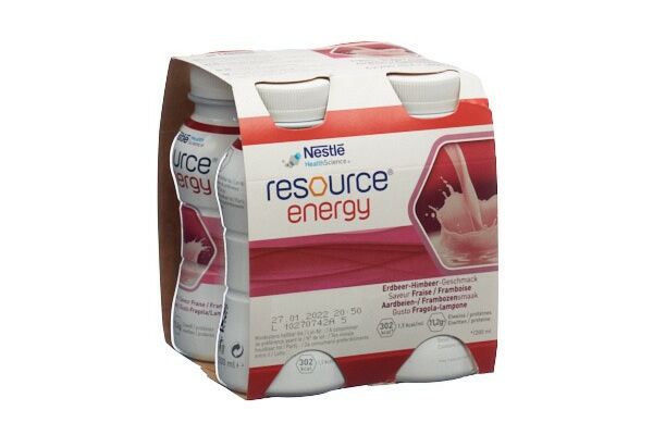 Resource Energy Erdbeer Himbeer 4 Fl 200 ml