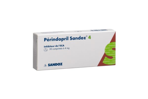Périndopril Sandoz cpr 4 mg 30 pce
