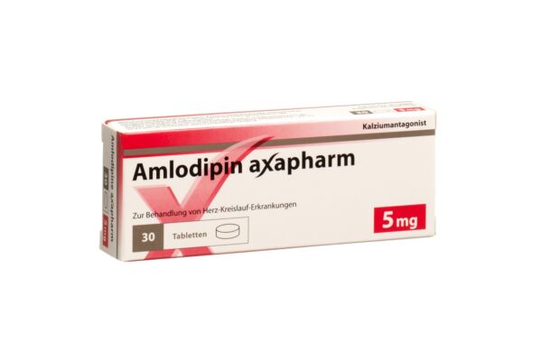 Amlodipin axapharm Tabl 5 mg 30 Stk