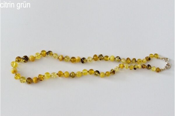 Amberstyle collier d'ambre jaune vert 32cm avec fermoir à crochet