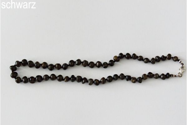 Amberstyle collier d'ambre noir 32cm avec fermoir à crochet