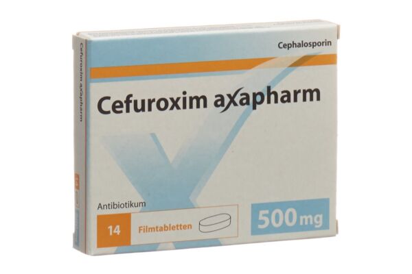 Céfuroxime Axapharm cpr pell 500 mg 14 pce