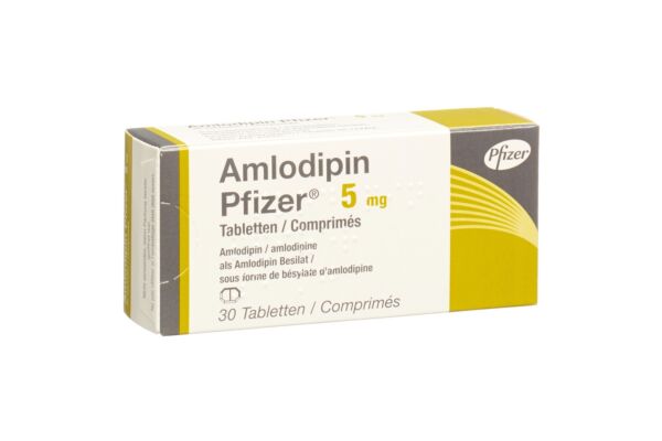 Amlodipin Pfizer Tabl 5 mg 30 Stk