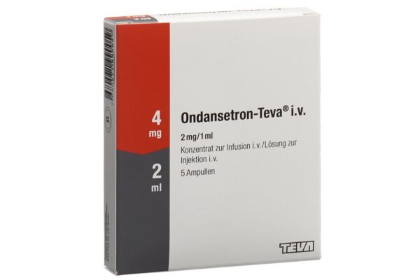 Ondansetron-Teva conc perf 4 mg/2ml 5 amp 2 ml
