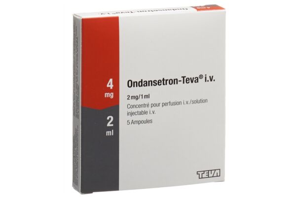 Ondansetron-Teva conc perf 4 mg/2ml 5 amp 2 ml