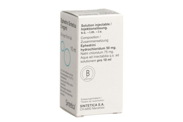 Ephedrin Sintetica Inj Lös 50 mg/10ml Durchstechflasche