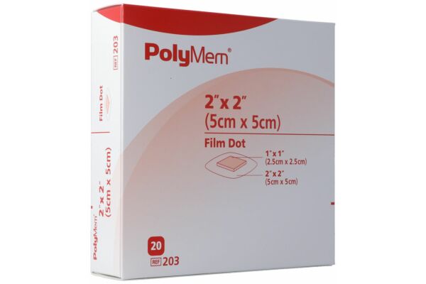 PolyMem pansement 5x5cm adhésive film stérile 20 pce
