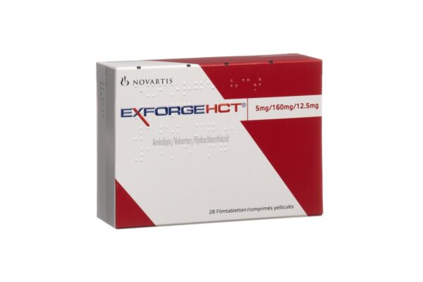 Exforge HCT cpr pell 5mg/160mg/12.5mg 28 pce