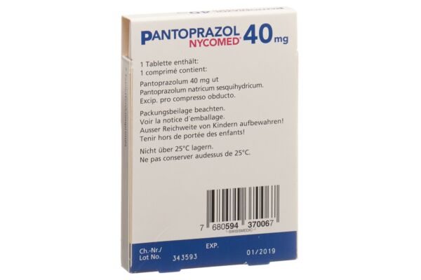 Pantoprazol Nycomed Filmtabl 40 mg 7 Stk