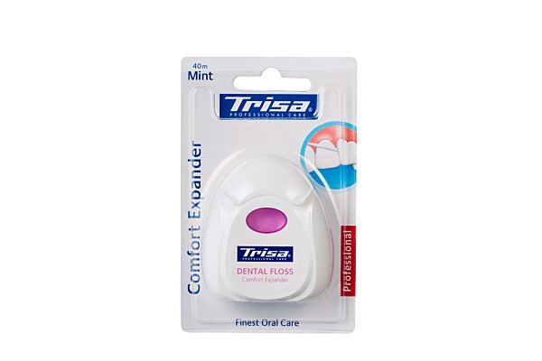 Trisa fil dentaire Comfort Expander 40m mint Xylitol