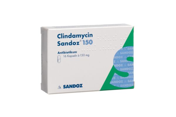 Clindamycine Sandoz caps 150 mg 16 pce