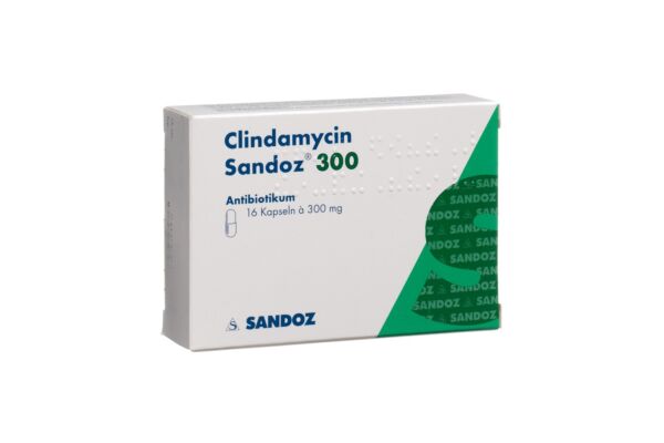 Clindamycine Sandoz caps 300 mg 16 pce