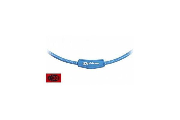 Phiten X30 Sliding Halskette 55cm blau weiss
