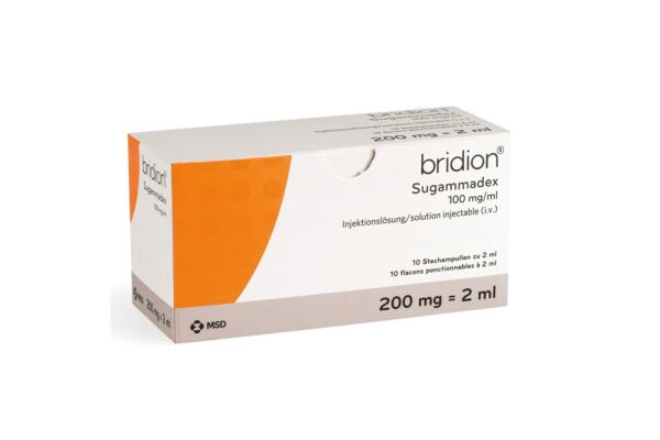 Bridion sol inj 200 mg/2ml 10 flac 2 ml