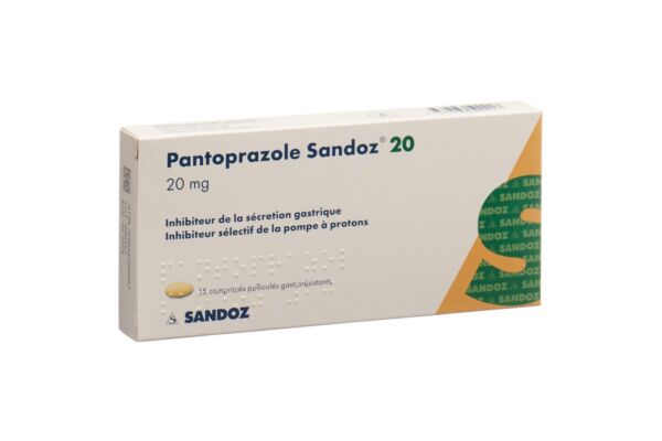 Pantoprazole Sandoz cpr pell 20 mg 15 pce