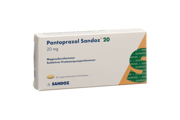 Pantoprazole Sandoz cpr pell 20 mg 60 pce