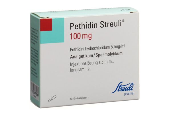 Pethidin Streuli Inj Lös 100 mg/2ml 10 Amp 2 ml