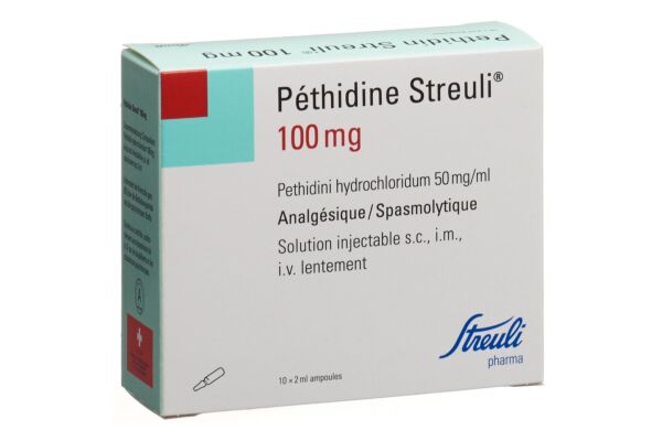 Péthidine Streuli sol inj 100 mg/2ml 10 amp 2 ml